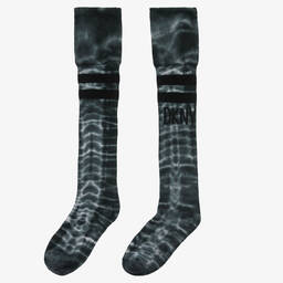 DKNY-Teen Black & Grey Tie Dye Socks  | Childrensalon Outlet