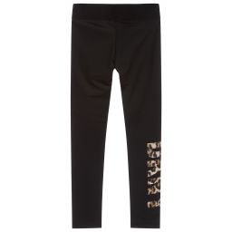 DKNY-Teen Black Logo Leggings  | Childrensalon Outlet