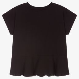 DKNY-Teen Black Organic Cotton Top | Childrensalon Outlet