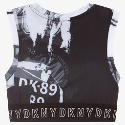 DKNY-Teen Black & White Sports Top | Childrensalon Outlet