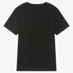 DKNY-Teen Boys Black Cotton Logo T-Shirt | Childrensalon Outlet