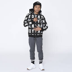 DKNY-Teen Boys Black Logo Jacket | Childrensalon Outlet