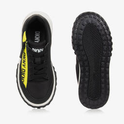 DKNY-Teen Boys Black & Yellow Logo Trainers | Childrensalon Outlet