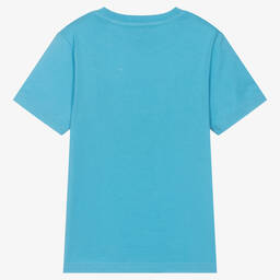 DKNY-Teen Boys Blue Cotton Logo T-Shirt | Childrensalon Outlet