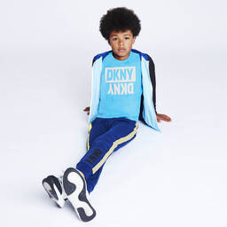 DKNY-Teen Boys Blue Cotton Logo T-Shirt | Childrensalon Outlet