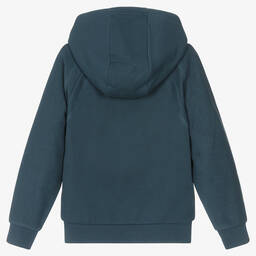 DKNY-Teen Boys Blue Cotton Zip-Up Hoodie | Childrensalon Outlet