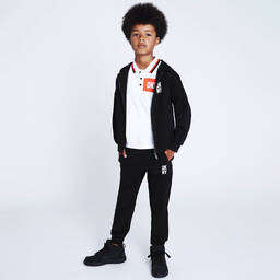 DKNY-Teen Boys White Cotton Jersey Polo Shirt | Childrensalon Outlet