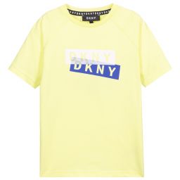 Dkny Teen Boys Yellow Logo T Shirt Childrensalon Outlet