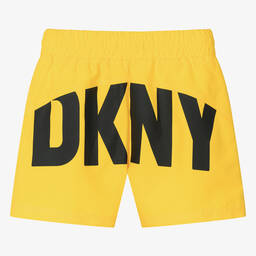 DKNY-شورت سباحة لون أصفر فاقع للمراهقين | Childrensalon Outlet