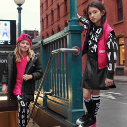 DKNY-Teen Faux Leather Logo Skirt | Childrensalon Outlet