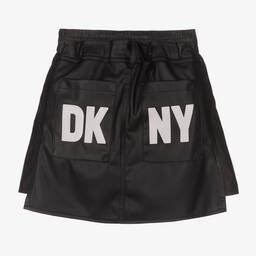 DKNY-Teen Faux Leather Logo Skirt | Childrensalon Outlet