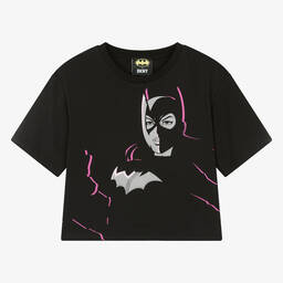 DKNY-Teen Girls Black Cotton Batgirl T-Shirt | Childrensalon Outlet
