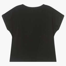 DKNY-Черная хлопковая футболка | Childrensalon Outlet