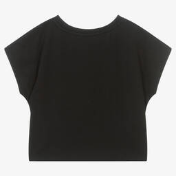 DKNY-Черная укороченная футболка | Childrensalon Outlet