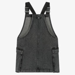 DKNY-Teen Girls Black Denim Pinafore Dress | Childrensalon Outlet