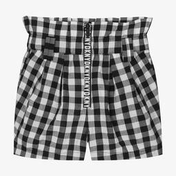 DKNY-Teen Girls Black Gingham Shorts | Childrensalon Outlet
