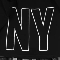 DKNY-Teen Girls Black Jersey & Mesh Skirt | Childrensalon Outlet