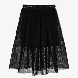 DKNY-Teen Girls Black Jersey & Mesh Skirt | Childrensalon Outlet