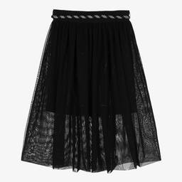 DKNY-Teen Girls Black Jersey & Mesh Skirt | Childrensalon Outlet
