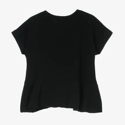DKNY-Черная футболка с баской | Childrensalon Outlet