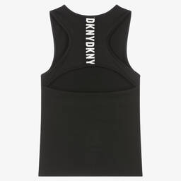 DKNY-Teen Girls Black Logo Vest Top | Childrensalon Outlet