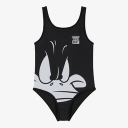 DKNY-Teen Girls Black Looney Tunes Swimsuit | Childrensalon Outlet