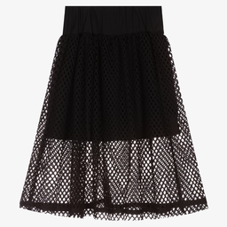DKNY-Teen Girls Black Mesh Skirt | Childrensalon Outlet