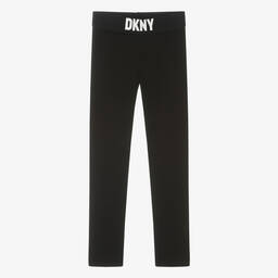 DKNY-Teen Girls Black Organic Cotton Leggings | Childrensalon Outlet