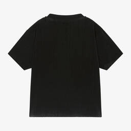 DKNY-تيشيرت بليسيه لون أسود للمراهقات | Childrensalon Outlet