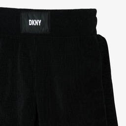 DKNY-Teen Girls Black Ribbed Wide Leg Trousers | Childrensalon Outlet