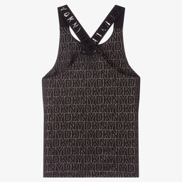 DKNY-Teen Girls Black Sports Top | Childrensalon Outlet