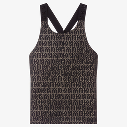 DKNY-Teen Girls Black Sports Top | Childrensalon Outlet