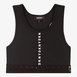 DKNY-Teen Girls Black Sports Top | Childrensalon Outlet