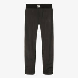 DKNY-Teen Girls Black Stripe Logo Leggings | Childrensalon Outlet