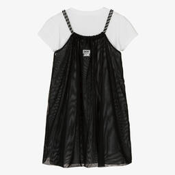 DKNY-Черно-белое платье 2-в-1 | Childrensalon Outlet
