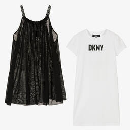 DKNY-Черно-белое платье 2-в-1 | Childrensalon Outlet
