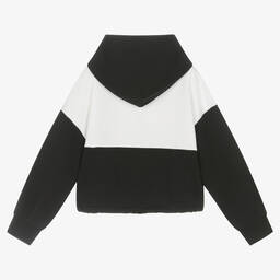 DKNY-Teen Girls Black & White Cotton Hoodie | Childrensalon Outlet