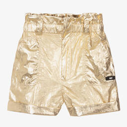 DKNY-Teen Girls Gold Paperbag Waist Shorts | Childrensalon Outlet