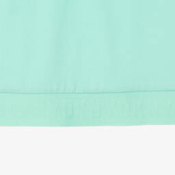 DKNY-فستان تيشيرت قطن لون أخضر للمراهقات | Childrensalon Outlet