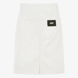 DKNY-Teen Girls Ivory Denim Skirt | Childrensalon Outlet