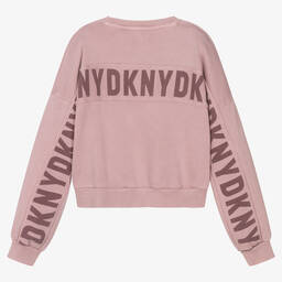 DKNY-Сиренево-розовый хлопковый свитшот | Childrensalon Outlet