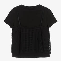 DKNY-Teen Girls Mesh Logo T-Shirt | Childrensalon Outlet