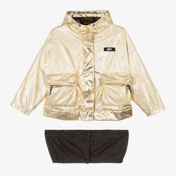 DKNY-Teen Girls Metallic Gold Jacket | Childrensalon Outlet