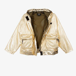 DKNY-Teen Girls Metallic Gold Jacket | Childrensalon Outlet