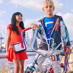 DKNY-Teen Girls Orange Peplum Dress | Childrensalon Outlet