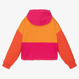 DKNY-Teen Girls Orange & Pink Cotton Hoodie | Childrensalon Outlet