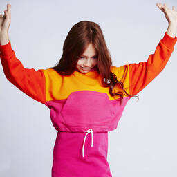 DKNY-Teen Girls Orange & Pink Cotton Hoodie | Childrensalon Outlet