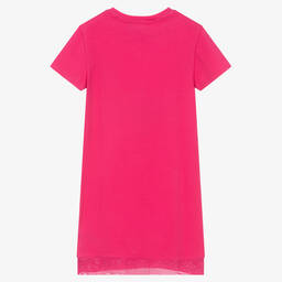 دكني-تيشيرت تينز بناتي قطن جيرسي لون زهري فيوشيا | Childrensalon Outlet