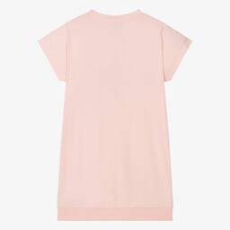 DKNY-فستان تيشيرت قطن لون زهري للمراهقات | Childrensalon Outlet