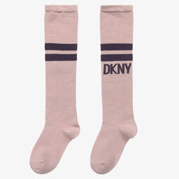 DKNY-Teen Girls Pink Knee High Cotton Socks | Childrensalon Outlet